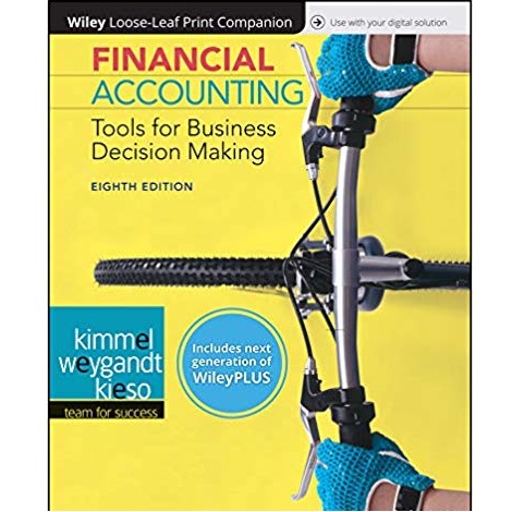 Financial Accounting Tools for Business Decision Making by Kimmel