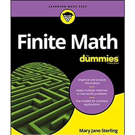 Finite Math for Dummies by Mary Jane Sterling