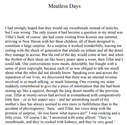 Meatless Days by Sara Suleri PDF