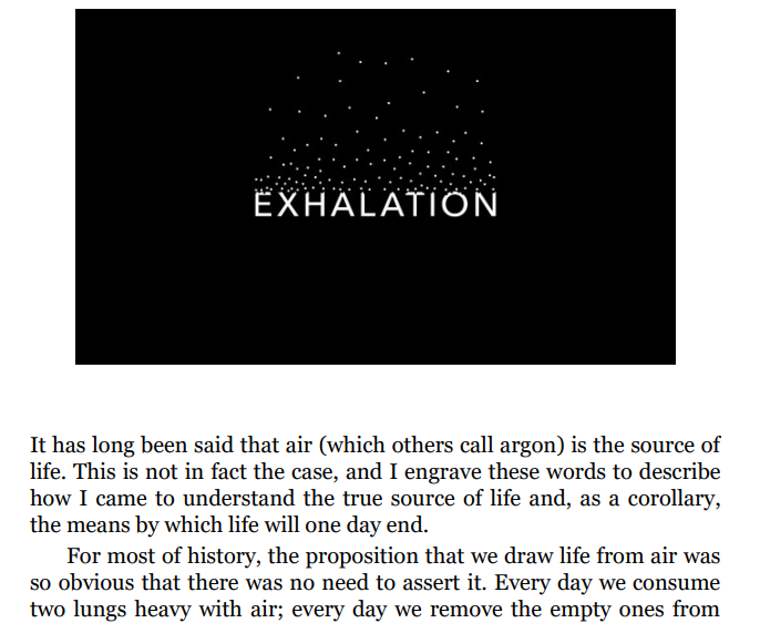 Exhalation Stories by Ted Chiang