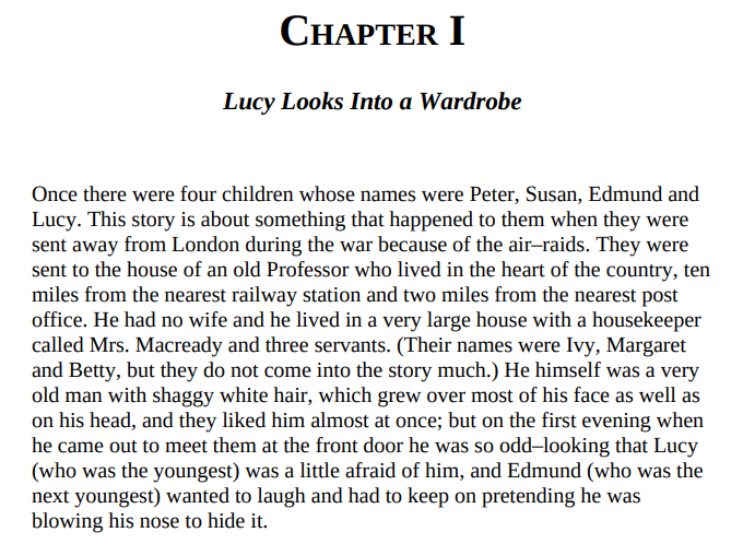 The Lion the Witch and the Wardrobe by C.S. Lewis ePub
