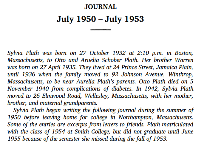The Unabridged Journals of by Sylvia Plath
